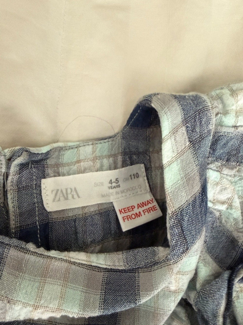 Zara Blue Plaid Toddler Dress - Picture 2 of 4